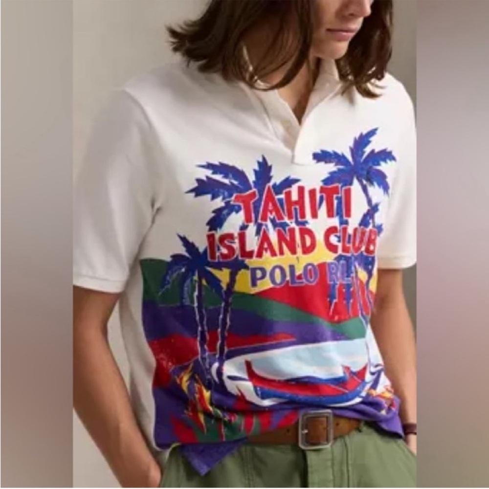 NWT Polo Ralph Lauren Classic Fit Mesh Graphic Polo Shirt - Picture 3 of 6
